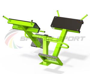 Купить Уличный тренажер сдвоенный для разгибательных мышц спины и больших ягодичных мышц в Владивостоке 