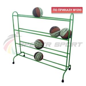 Купить Тележка для мячей мобильная 4 уровня ХИ-МТ14 в Владивостоке 