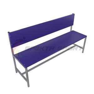 Купить Скамейка для раздевалок со спинкой (цельная) 2000 мм ЛДСП в Владивостоке 