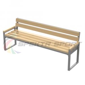 Купить Лавка парковая разборная 2м со спинкой в Владивостоке 