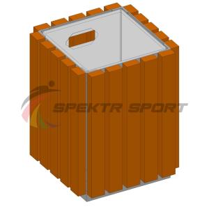 Купить Урна металлическая в деревянной обрешетке SP МФ400 в Владивостоке 