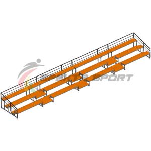Купить Трибуна для зрителей 3 ряда на 66 мест с перилами в Владивостоке 
