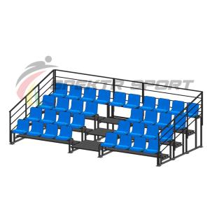 Купить Трибуна для зрителей 4 ряда на 34 места с перилами в Владивостоке 