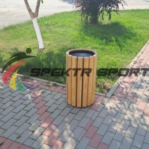 Купить Урна цилиндрическая в деревянной обрешетке лиственница в Владивостоке 