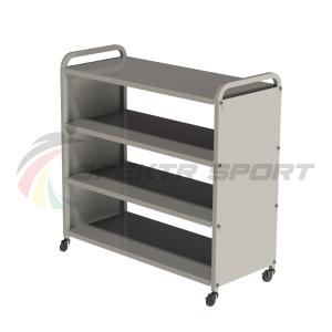 Купить Стеллаж для спортивного инвентаря 4 полки 103х102х43,5см мобильный в Владивостоке 