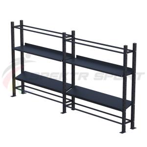 Купить Модульный стеллаж для гантелей, гирь и медболов 3780х430х1950 (2 секции) в Владивостоке 