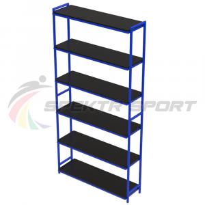 Купить Стеллаж для спортивного инвентаря 6 полок (полки фанера) разборный в Владивостоке 