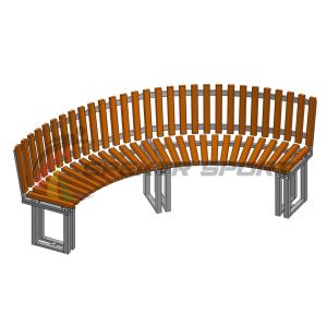 Купить Диван парковый со спинкой полукруглый Веер в Владивостоке 