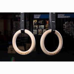 Купить Кольца гимнастические 32 мм черные стропы в Владивостоке 