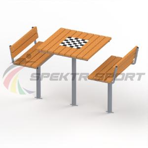 Купить Уличный набор два стула и стол шахматный в Владивостоке 