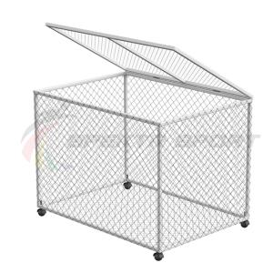 Купить Корзина для хранения мячей передвижная металлическая (сетка) разборная в Владивостоке 