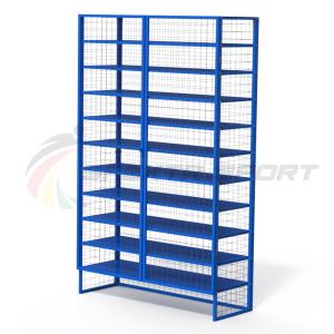 Купить Стеллаж для хранения инвентаря закрытый 1240х440х2000 (разборный) 11 полок в Владивостоке 