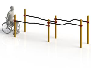 Купить Брусья параворкаут изогнутые разноуровневые WRK-D10_76mm в Владивостоке 