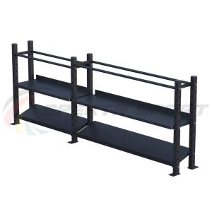 Купить Модульный стеллаж для гантелей, гирь и медболов 3180х430х1200 (2 секции) в Владивостоке 