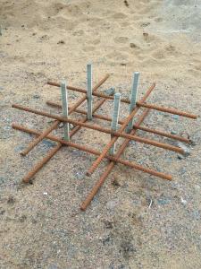 Купить Каркас для заливки бетонной смеси (ёжик) для монтажа уличных тренажеров в Владивостоке 