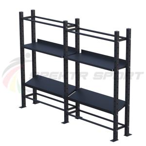 Купить Модульный стеллаж для гантелей, гирь и медболов 2580х430х1950 (2 секции) в Владивостоке 