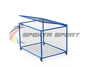 Купить Корзина для хранения мячей передвижная металлическая (сетка) в Владивостоке 