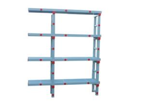 Купить Стеллаж с выступом для плавательного инвентаря, жесткий ПВХ, 1510х374х1810 мм в Владивостоке 