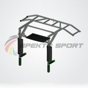 Купить Турник-брусья-пресс Прометей цельносварной с доп. хватами цв. серый в Владивостоке 