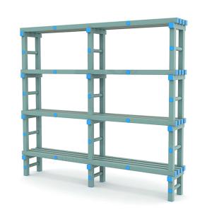 Купить Стеллаж для инвентаря в бассейн жесткий ПВХ 2000х345х1800 мм в Владивостоке 