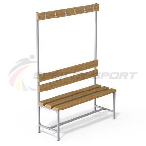 Купить Скамейка с вешалкой для раздевалок (разборная) 1600 мм в Владивостоке 