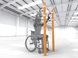 Купить Брусья параворкаут для подтягивания на коляске WRK-D07_76mm в Владивостоке 