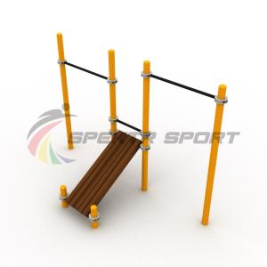 Купить Турники разновысотные Воркаут с лавочкой для пресса SP WRK-36_76mm в Владивостоке 