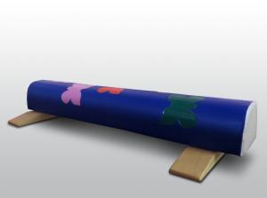 Купить Бревно гимнастическое 1,5м круглое напольное мягкое с аппликацией (с опорами) в Владивостоке 